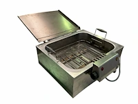 Professionele elektrische roestvrijstalen patisserie- of visfriteuse mkn 58x56x27 cm - afbeelding 4 van  14