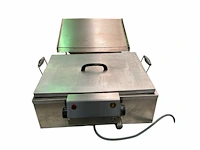 Professionele elektrische roestvrijstalen patisserie- of visfriteuse mkn 58x56x27 cm - afbeelding 8 van  14