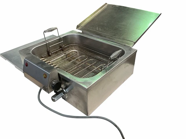 Professionele elektrische roestvrijstalen patisserie- of visfriteuse mkn 58x56x27 cm - afbeelding 14 van  14