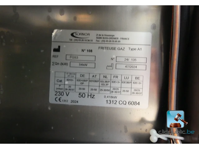 Professionele gasfriteuse - afbeelding 2 van  10
