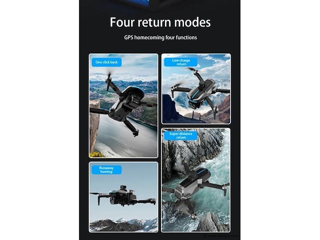 Professionele gps drone met 8k hd 3x camera video 4k 5g verbinding met obstacle avoidance - zwart, met big screen. - afbeelding 13 van  19