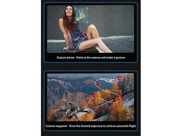 Professionele gps drone met 8k hd 3x camera video 4k 5g verbinding met obstacle avoidance - zwart, met big screen. - afbeelding 18 van  19