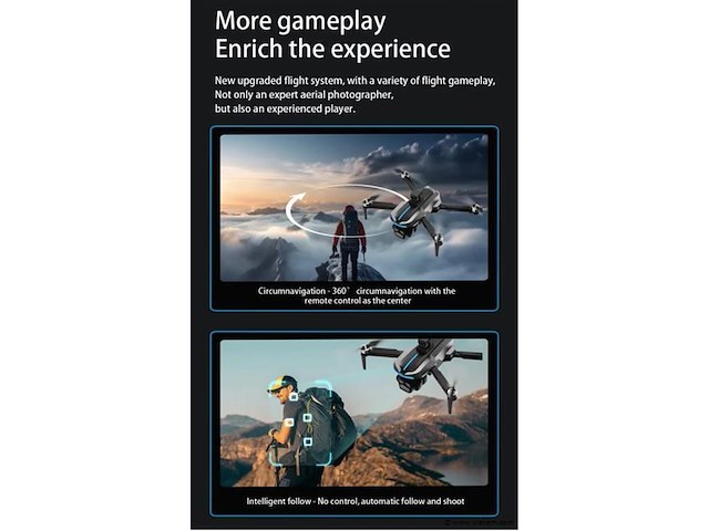 Professionele gps drone met 8k hd 3x camera video 4k 5g verbinding met obstacle avoidance - zwart, met big screen. - afbeelding 17 van  19