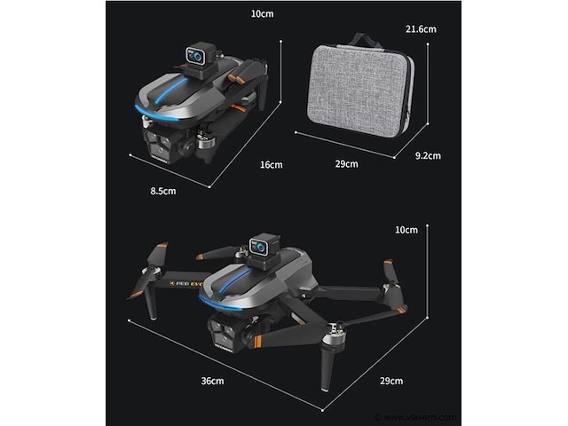 Professionele gps drone met 8k hd 3x camera video 4k 5g verbinding met obstacle avoidance - zwart, met big screen. - afbeelding 19 van  19