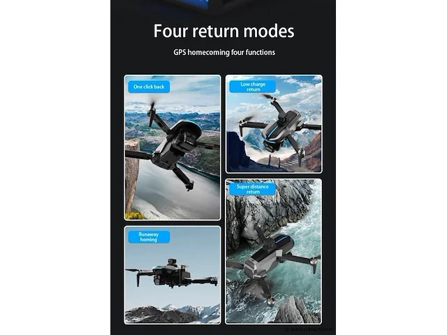 Professionele gps drone met 8k hd 3x camera video 4k 5g verbinding met obstacle avoidance - zwart, met big screen. - afbeelding 13 van  19
