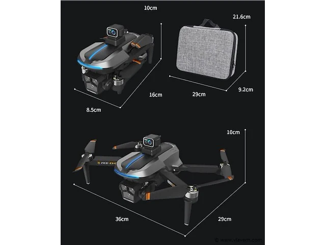 Professionele gps drone met 8k hd 3x camera video 4k 5g verbinding met obstacle avoidance - zwart, met big screen. - afbeelding 19 van  19