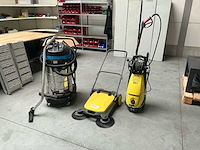 Professionele hbm bouwstofzuiger, borstelmachine kärcher en hoge druk reiniger karomat. - afbeelding 1 van  7
