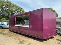 Professionele houtgestookte pizza-foodtruck