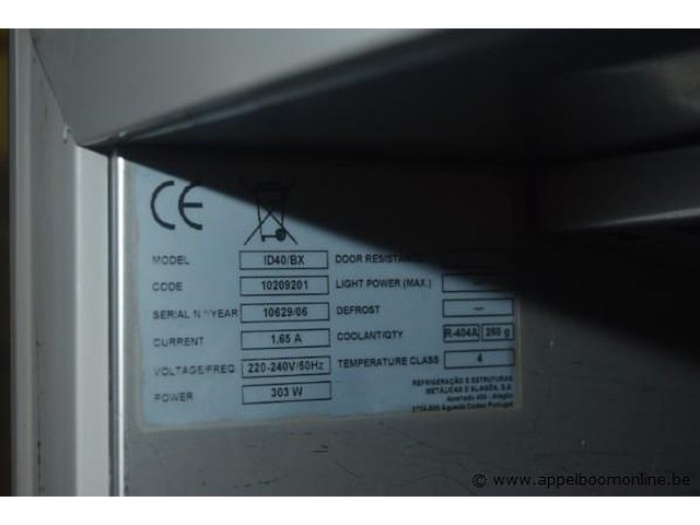 Professionele koelkast, d. alagoa, id40/bx, 303w, 220-240v, roestvrij staal, werking niet gekend - afbeelding 2 van  2