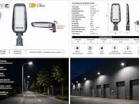 Professionele led straatlamp – 100w – 6400k koud wit – ip65 – florida-100 (5 stuks) - afbeelding 3 van  5