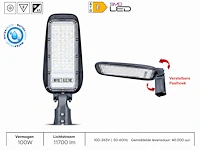 Professionele led straatlamp – 100w – 6400k koud wit – ip65 – florida-100 (5 stuks) - afbeelding 4 van  5