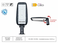 Professionele led straatlamp – 200w – 6400k koud wit – ip65 – florida-200 (5 stuks) - afbeelding 4 van  5