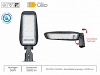 Professionele led straatlamp – 50w – 6400k koud wit – ip65 – florida-50 (10 stuks) - afbeelding 4 van  5