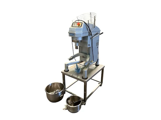 Professionele mengmachine (deegkneder) sinmag met rvs mengketel (incl. bijbehorende kleinere mengkom en hulpstukken) 59x95x130 cm - afbeelding 7 van  10