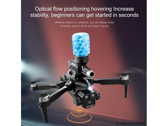 Professionele schiet drone 8k hd 3x camera video 4k 5g verbinding met obstacle avoidance - zwart, met big screen. - afbeelding 7 van  8