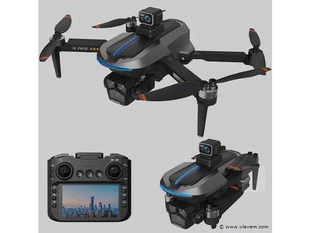 Professionele schiet drone 8k hd 3x camera video 4k 5g verbinding met obstacle avoidance - zwart, met big screen. - afbeelding 7 van  8