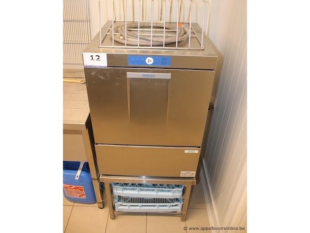 Professionele vaatwasser hobart fxls-70n, bouwjaar 2010, serienummer 86542358, elektrisch, roestvrij staal, 2x vaatwasrek, werking niet gekend - afbeelding 1 van  3