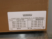 Professionele vaatwasser hobart fxls-70n, bouwjaar 2010, serienummer 86542358, elektrisch, roestvrij staal, 2x vaatwasrek, werking niet gekend - afbeelding 2 van  3