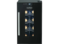 Proficook® wijnkelder voor 8 flessen, met uv-bestendige glazen deur, wijnkoeler met led-verlichting - afbeelding 1 van  6