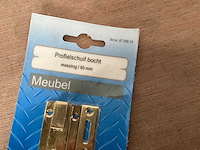 Profielschuif 60 mm messing (100x) - afbeelding 3 van  5
