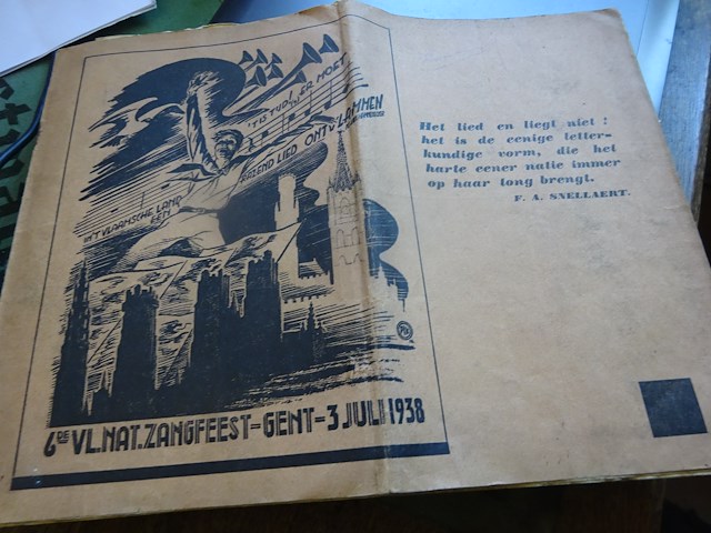 Programma vlaams nationaal zangfeest 1938 - afbeelding 1 van  4