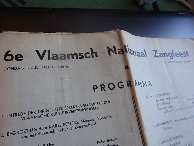 Programma vlaams nationaal zangfeest 1938 - afbeelding 4 van  4