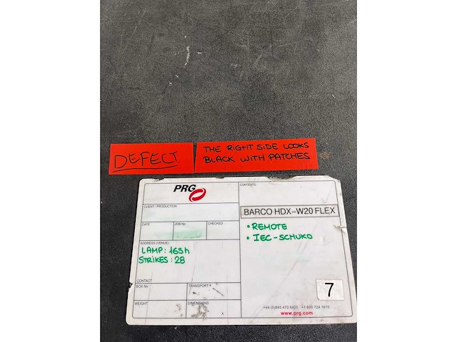 Projector barco hdx-w20 flex - needs service - afbeelding 6 van  6