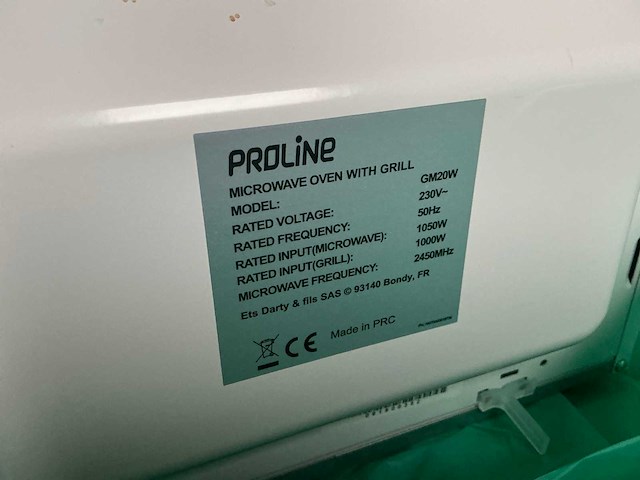 Proline gm20w microgolfoven - afbeelding 3 van  3