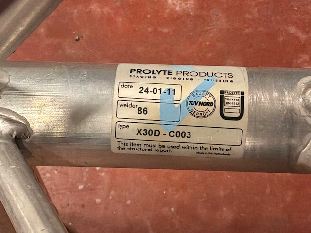 Prolyte x30d c003 truss (2x) - afbeelding 2 van  2