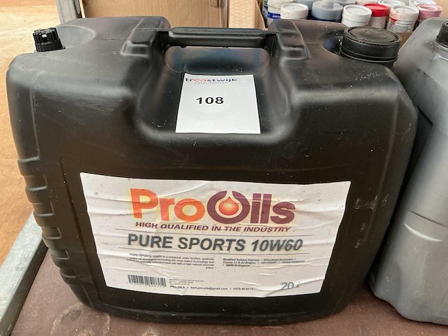 Prooils,inhoud 20 liter 10w 60 full synthetische motorolie - afbeelding 1 van  1
