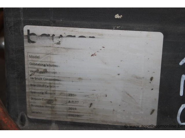Propaan heater, bauger, wcg 33e, 18-33kw, 230v, werking niet gekend - afbeelding 2 van  2