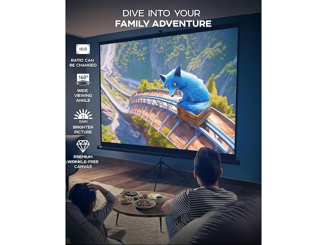 Propvue - 120 inch projectorscherm met statief - afbeelding 2 van  9