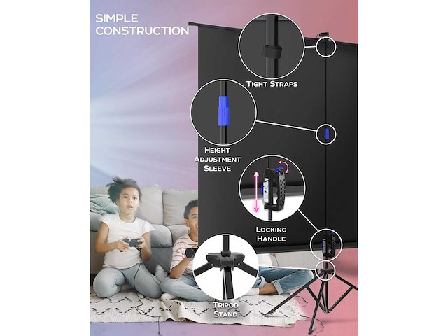 Propvue - 120 inch projectorscherm met statief - afbeelding 4 van  9
