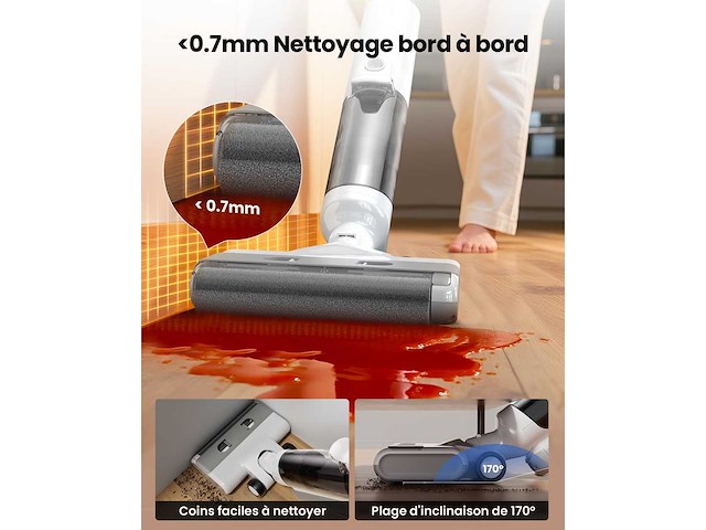Proscenic f10 ultra draadloze stofzuiger & dweil, vloerreiniger - afbeelding 7 van  9