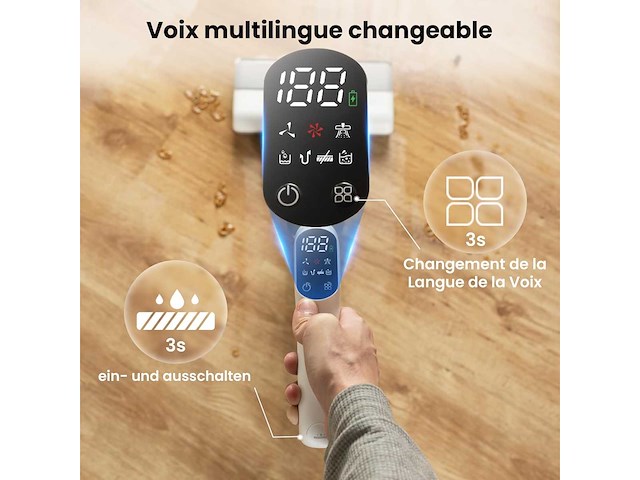 Proscenic f10 ultra draadloze stofzuiger & dweil, vloerreiniger - afbeelding 8 van  9