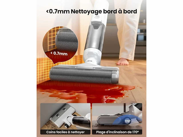 Proscenic f10 ultra draadloze stofzuiger & dweil, vloerreiniger - afbeelding 7 van  9