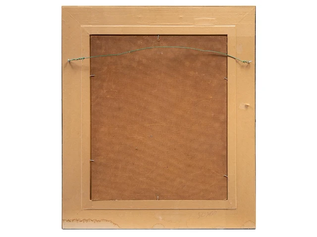 Prosper de troyer (1880-1961), portrait of a dandy, 1957, oil on unalit 60 x 50 cm. (23.62 x 19.67 in.), frame: 81 x 71 cm. (31.89 x 27.94 in.) - afbeelding 3 van  5