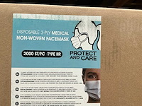 Protect and care partij disposable mondmaskers - afbeelding 1 van  2