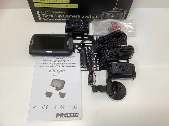 Prouser achteruitrijcamera set met 2 camera's 4,3” - afbeelding 11 van  13