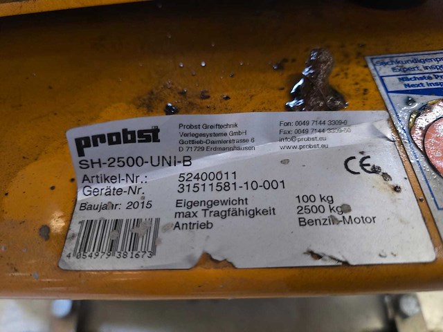 Proust sh 2500 liftzuignap - afbeelding 1 van  11