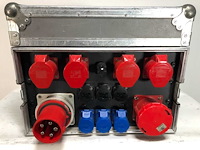 Psu cee 125 a cee63// cee32// cee16m// schuko + flightcase - afbeelding 1 van  3