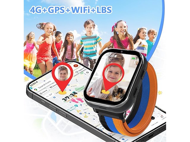 Pthtechus 4g smartwatch voor kinderen - afbeelding 5 van  5