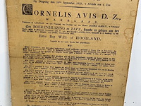 Publieke verkooping affiche krommenie 1823 - afbeelding 1 van  1
