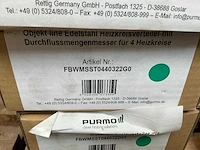 Purmo rvs vloerverwarming verdeler (4 circuits) (5x) - afbeelding 3 van  4