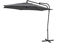 Push-ip system wandgemonteerde parasol ø 3 m grijs janeiro - hesperide - afbeelding 2 van  9