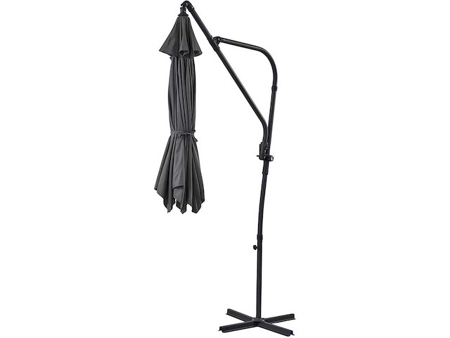 Push-ip system wandgemonteerde parasol ø 3 m grijs janeiro - hesperide - afbeelding 4 van  9