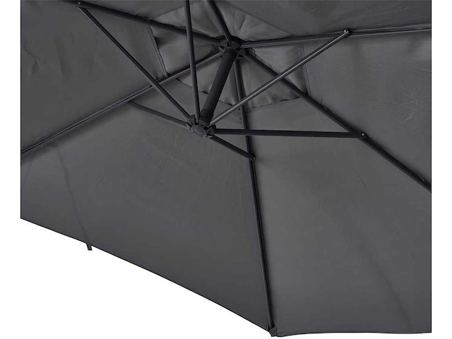 Push-ip system wandgemonteerde parasol ø 3 m grijs janeiro - hesperide - afbeelding 8 van  9