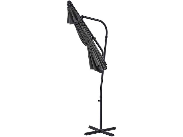 Push-ip system wandgemonteerde parasol ø 3 m grijs janeiro - hesperide - afbeelding 7 van  11