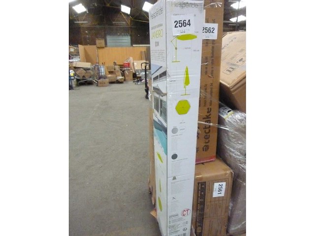 Push-ip system wandgemonteerde parasol ø 3 m grijs janeiro - hesperide - afbeelding 10 van  10