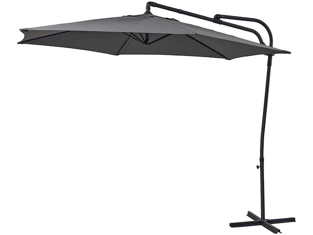 Push-ip system wandgemonteerde parasol ø 3 m grijs janeiro - hesperide - afbeelding 2 van  10